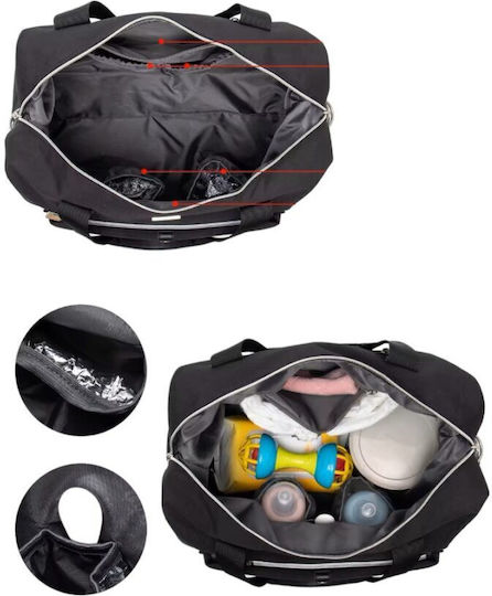 Queen Mother Diaper Bag Shoulder/Handbag Lequeen Mommy Gray 48x30cm