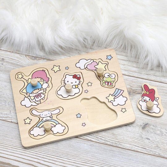 Ξύλινο Παιδικό Puzzle Σφηνώματα Hello Kitty Micki