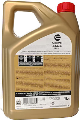 Castrol Синтетичен Моторно масло за автомобили Edge Titanium FST 5W-40 C3 4лт