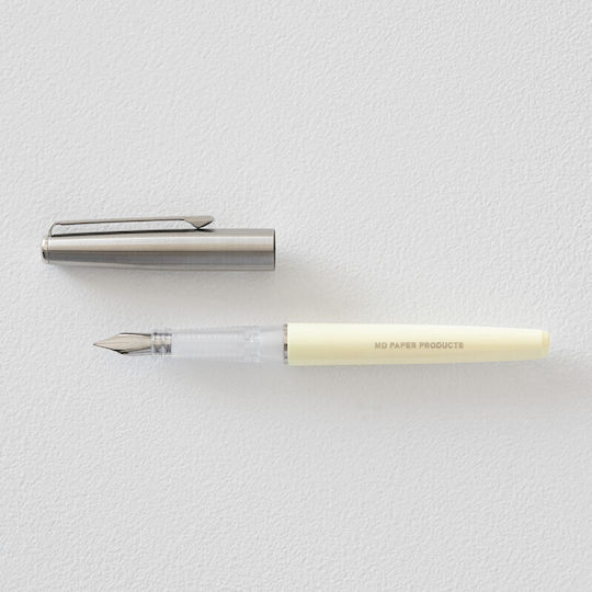 MD Fountain Pen Medium Black Steel With Black Ink