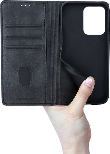 Sonique Wallet Synthetic Leather / Plastic / Silicone Black (Redmi Note 13 Pro 4G / Poco M6 Pro 4G)
