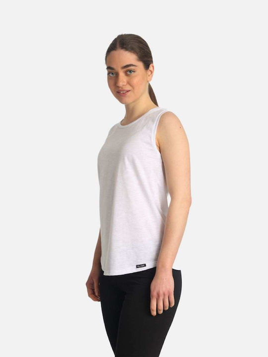 Paco & Co Damen Bluse Ärmellos White