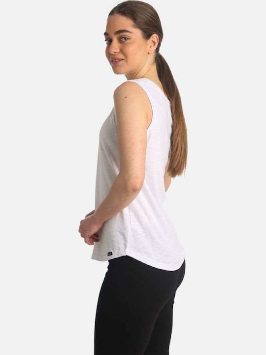 Women's Blouse Cotton Sleeveless White