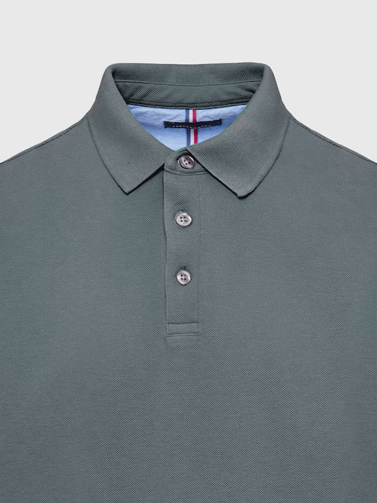 Polo Kurzarm Bluse Dk Grau