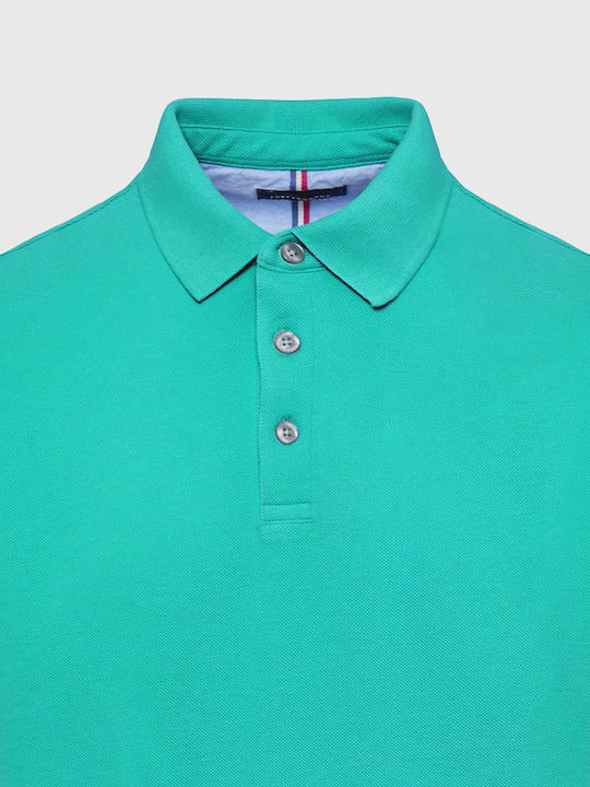 Funky Buddha Men's Short Sleeve Blouse Polo Aqua Green