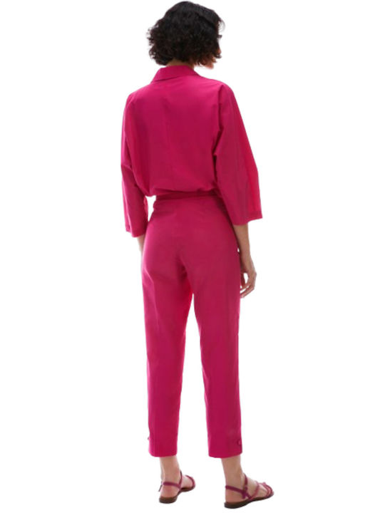 Pennyblack Damen Hoch tailliert Baumwolle Hose in Schlanker Passform FUCHSIA 2411131052200