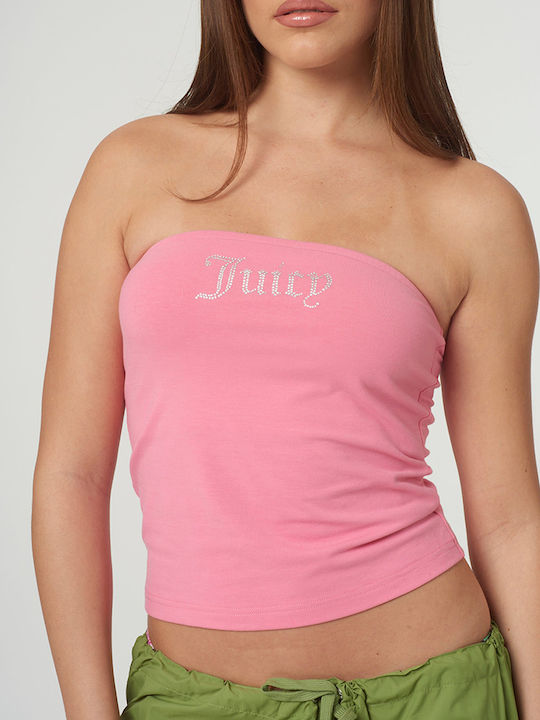 Juicy Couture pentru Femei Crop Top din Bumbac Pink