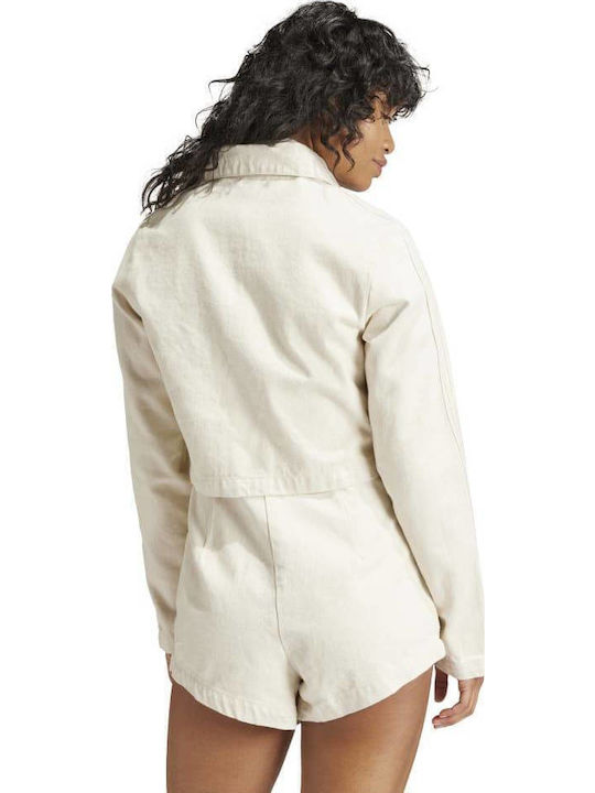 Originals Women's Short Lifestyle Jacket for Winter Beige