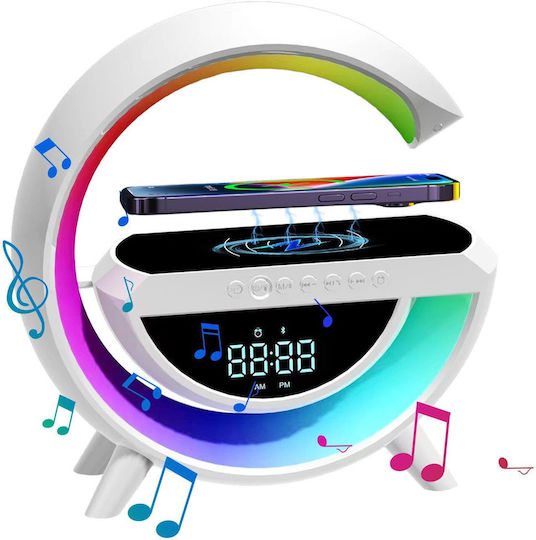 BT-3401 Ceas De Masă Digital Led Cu Radio Și Încărcare Wireless Alb