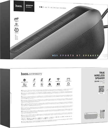 Hoco HC21 Bluetooth високоговорител 5W с радио Черен