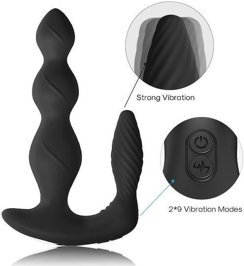 Anal Plug Klitoris Massager 9 Modi 17 Cm