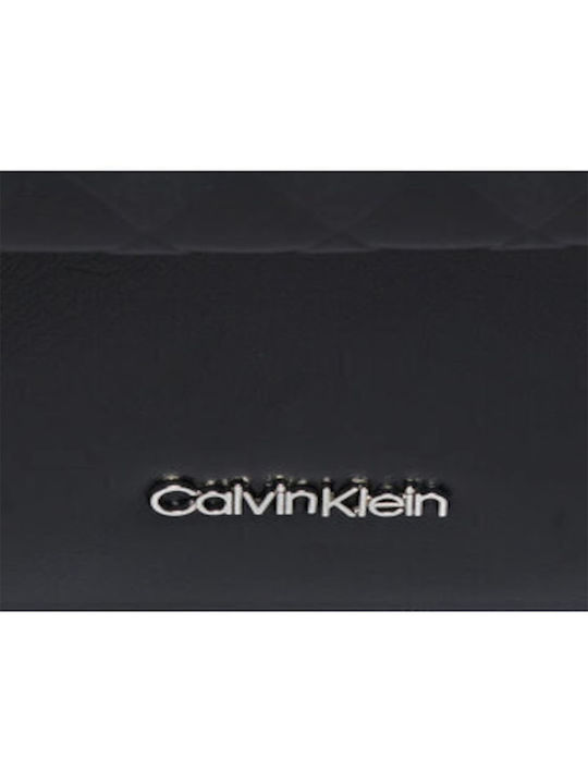 Calvin Klein Din piele Geantă de damă De umăr Neagră