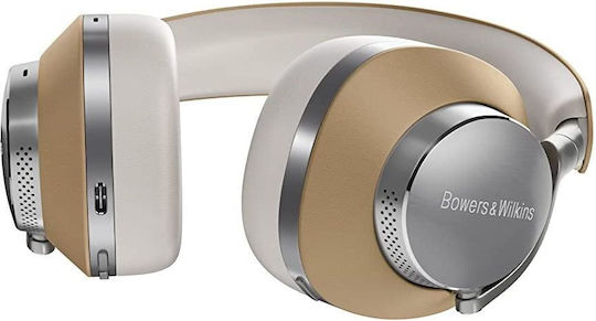 Bowers & Wilkins Px8 Wireless Wired Over Ear Headphones with 30 Hours Playing Time and Quick Charge Tan Grey Leather