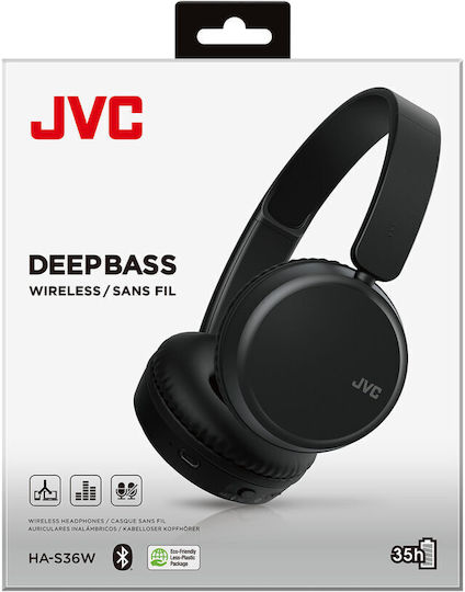 JVC HA-S36W Безжични / Жични On Ear Слушалки с 35 часа Работа Черни
