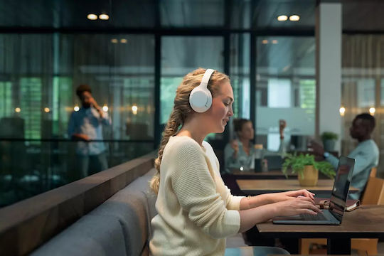 Philips TAH8506WT Wireless / Wired Over Ear Headphones with 60 hours of Operation White