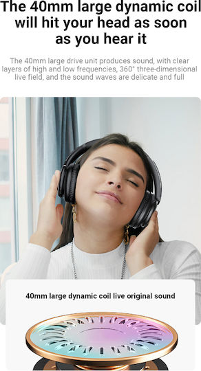 Awei A996BL Wireless / Wired On Ear Headphones with 16 hours of Operation Black