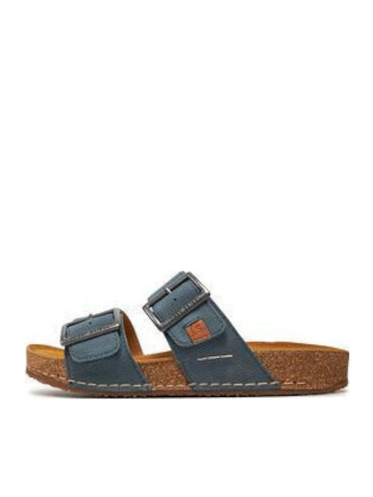 Women's Flat Sandals in Blue Color