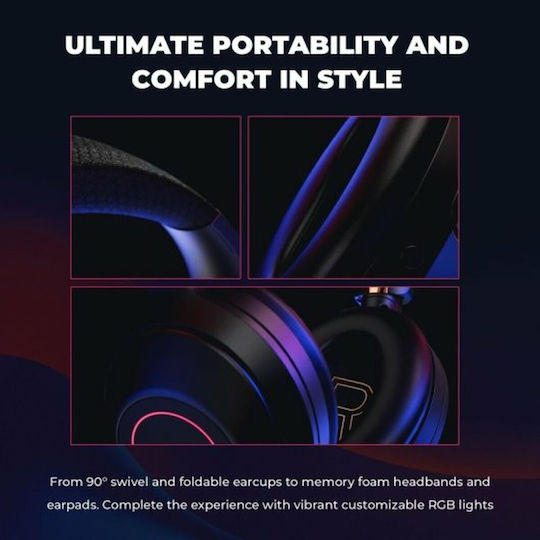 Creative Zen Hybrid Pro Classic Ασύρματα Over Ear Multimedia Ακουστικά με μικρόφωνο και σύνδεση USB-C / USB-A / Bluetooth