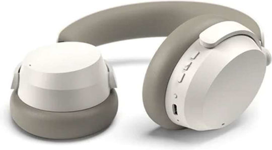 Sennheiser Accentum Ασύρματα / Ενσύρματα Over Ear Ακουστικά με 50 ώρες Λειτουργίας και Quick Charge Λευκά