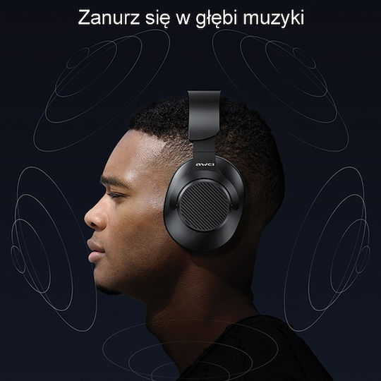Awei A997 Wireless / Wired Over Ear Headphones with 12 hours of Operation Black
