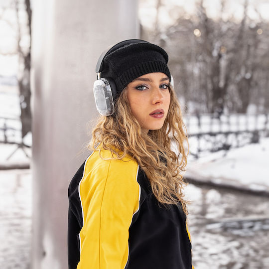 Mondo Wireless / Wired Over Ear Headphones with 45 hours of Operation and Quick Charge Transparent