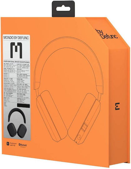 Mondo M1001 Ασύρματα / Ενσύρματα Over Ear Ακουστικά με 45 ώρες Λειτουργίας και Quick Charge Μαύρα