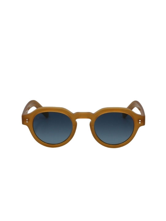 Kaleos Sunglasses with Yellow Plastic Frame and Blue Gradient Lens OPPENHEIMER 2