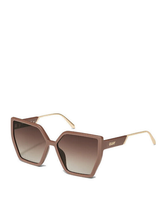 Quay Australia Women's Sunglasses with Brown Plastic Frame and Brown Gradient Lens HOTELLOBBY-DOE/BRN