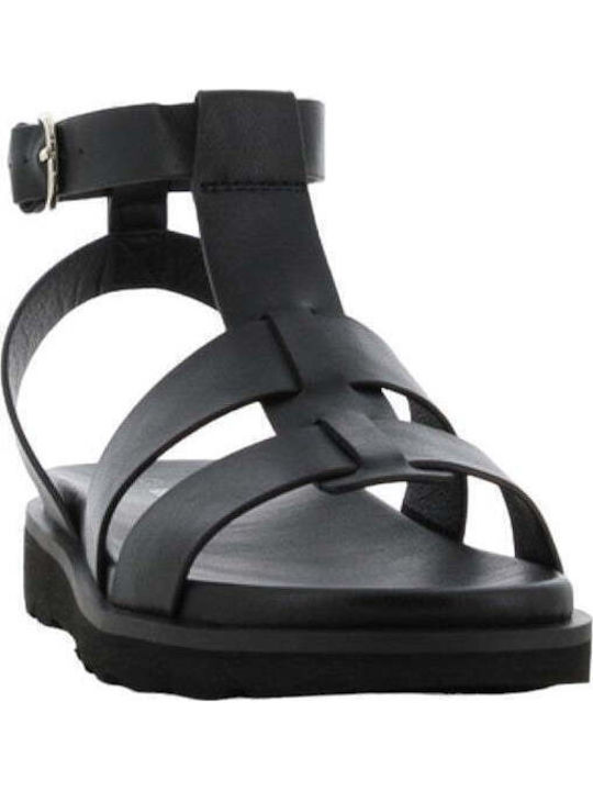 Women's Flat Sandals Anatomic with Strap in Tabac Brown Color
