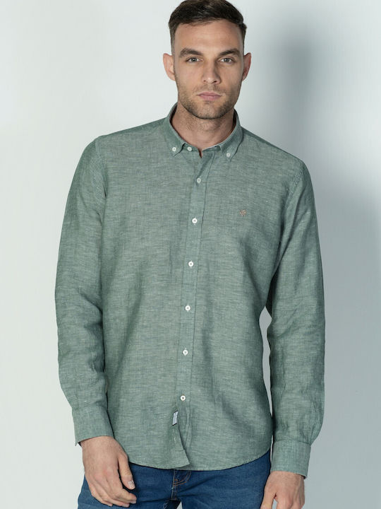 Dors Men's Shirt Cotton Green