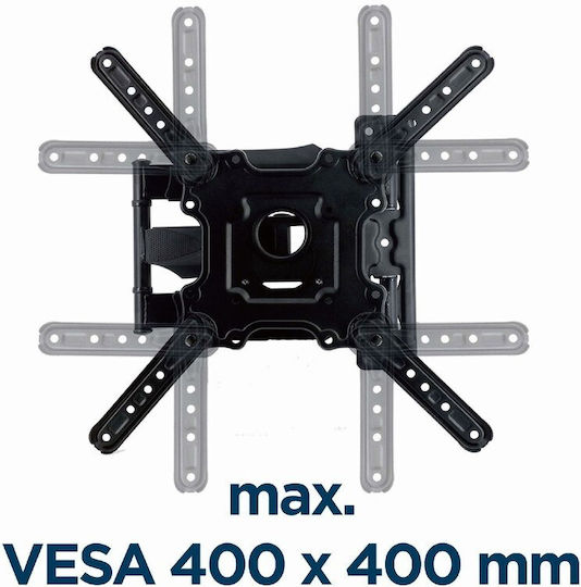 Gembird WM-55ST-01 WM-55ST-01 Стойка за телевизор Стенен с рамо до 55" и 32кг Черен