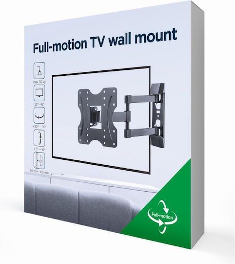 Gembird WM-42ST-02 350439 Wall TV Mount with Arm up to 42" and 30kg Black