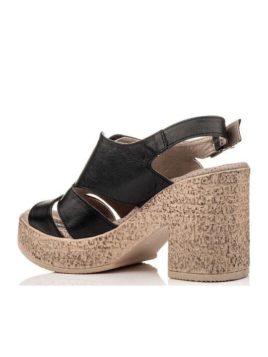 Leder Sandalen Anatomisch Schwarz