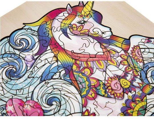 Holz Kinderpuzzle Unicorn 129pcs Grafix