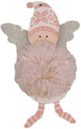 Weihnachtliche Holz Figur Cherub Weiß
