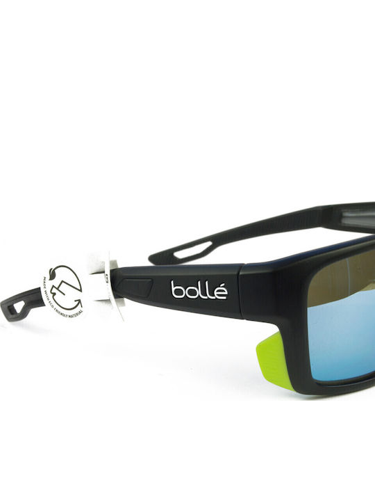 Bolle Airdrift Bărbătești Ochelari de soare cu Negru Cadru și Albastru Oglindă Lentilă BS035003