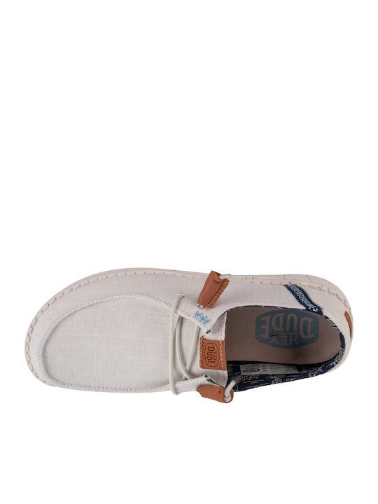 Washed Men's Moccasins White