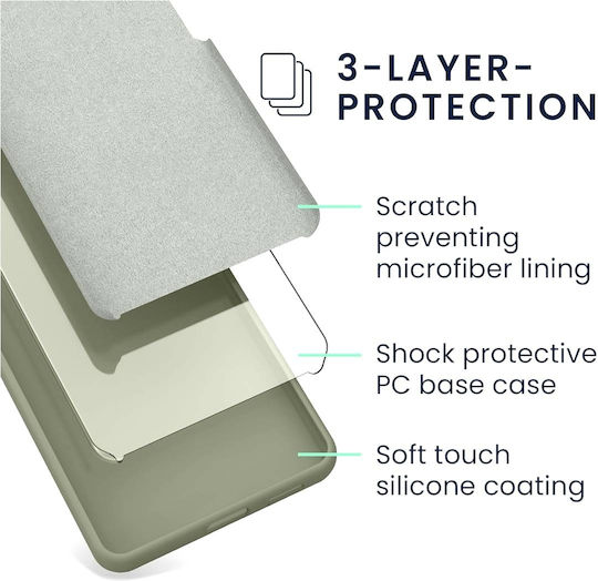 KWmobile Soft Flexible Rubber Umschlag Rückseite Silikon Grün (Nothing Phone 2)