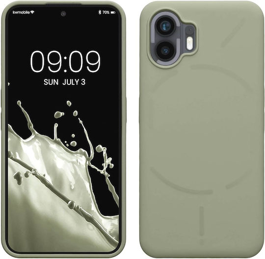 KWmobile Soft Flexible Rubber Umschlag Rückseite Silikon Grün (Nothing Phone 2)