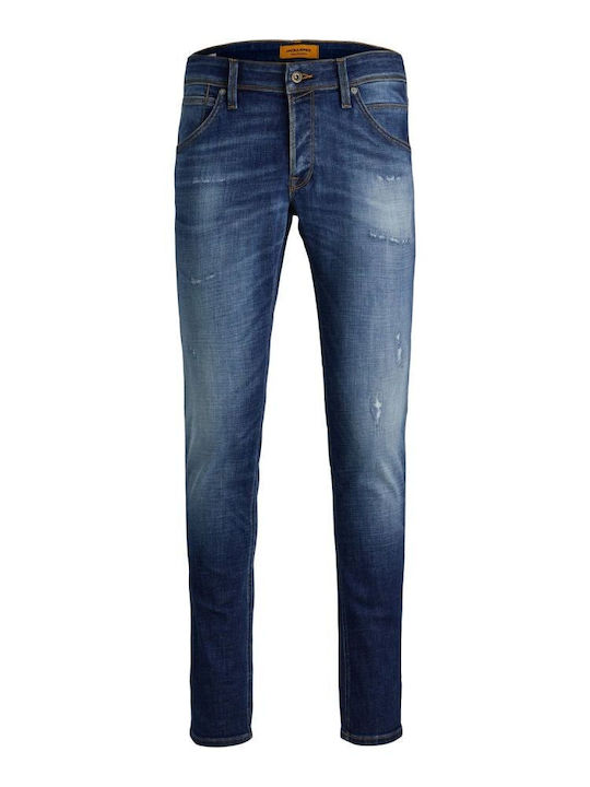 Jack & Jones Ανδρικό Παντελόνι Τζιν σε Slim Εφαρμογή Blue