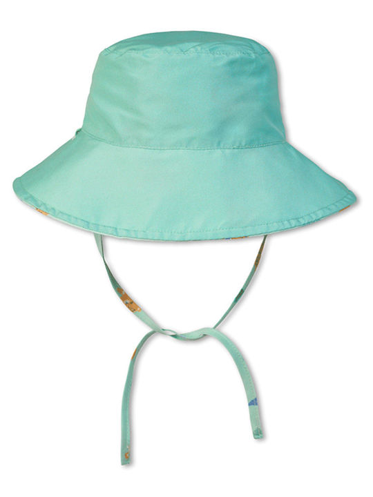 Saro Kids' Bucket Fabric Sunscreen Hat Jungle Cheetah Light Blue