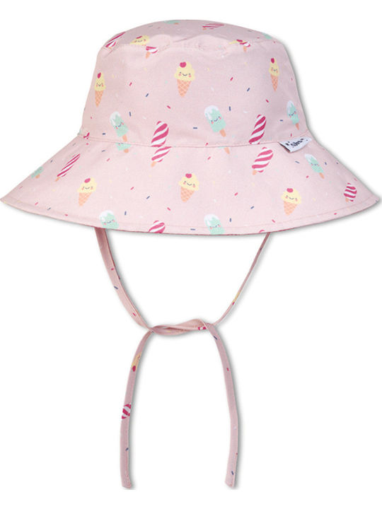 Saro Kids' Bucket Fabric Sunscreen Hat Ice Creams Pink