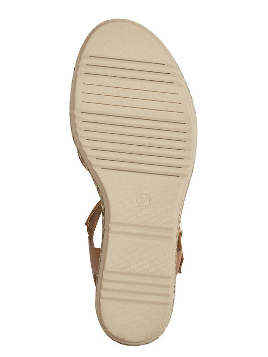 Damenplattformen Tabac Braun