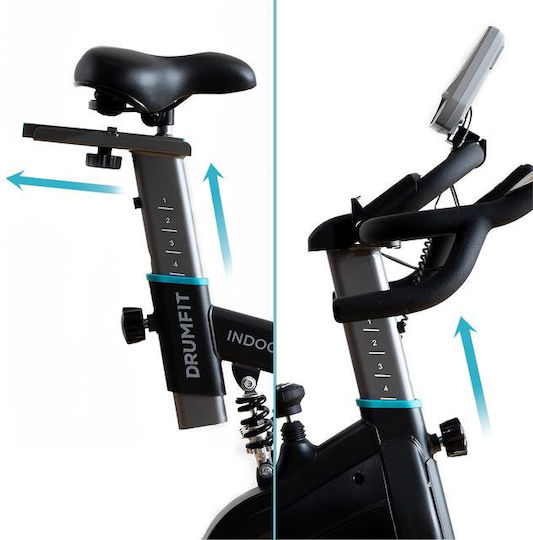 Cecotec DrumFit Indoor Bicicletă de spinning Magnetic cu roți