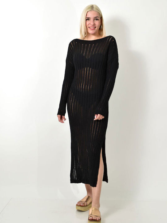 Potre Women's Maxi Caftan Beachwear Black