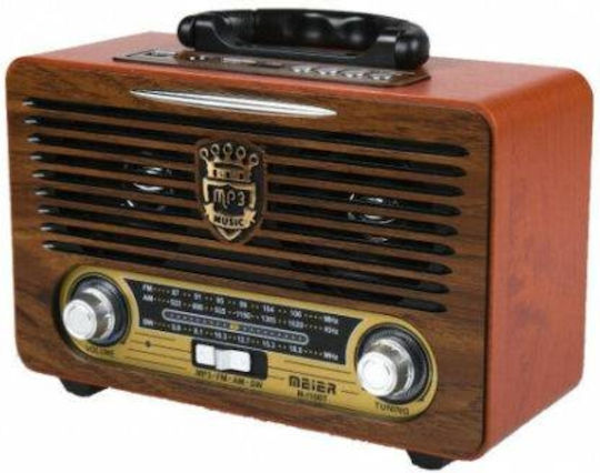 M-115BT Retro Tragbares Radio mit USB Braun