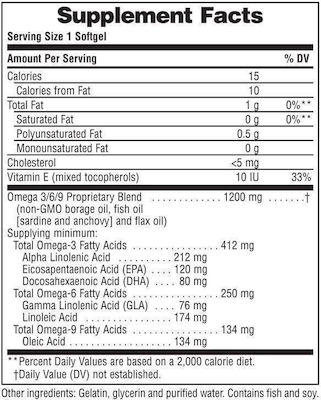 Nature's Plus Ultra Omega 3 6 9 60 softgels