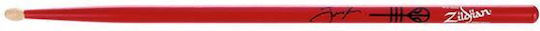 Zildjian Hickory Drumsticks Drums Signature Josh Dun Wood 5A with Tip Shape Oval in Red Color