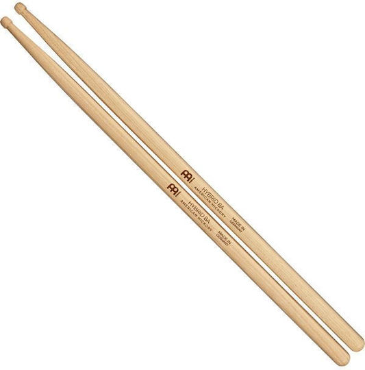 Meinl Hickory Палчици Барабани Stick & Brush Hybrid Tip Drumstick - American 8A с Форма на Връх Жълъд
