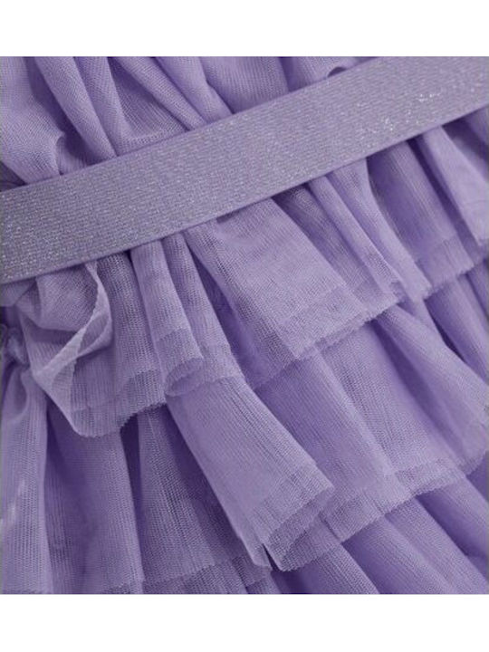 Rochie pentru Copii Fără mâneci Din tul Lilac